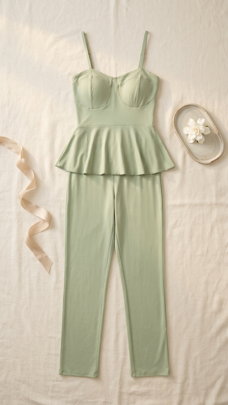 Sameera® Cotton Halter Pajama Set — Full Look | Code 5108 | Plus Size Pajama Set Egypt