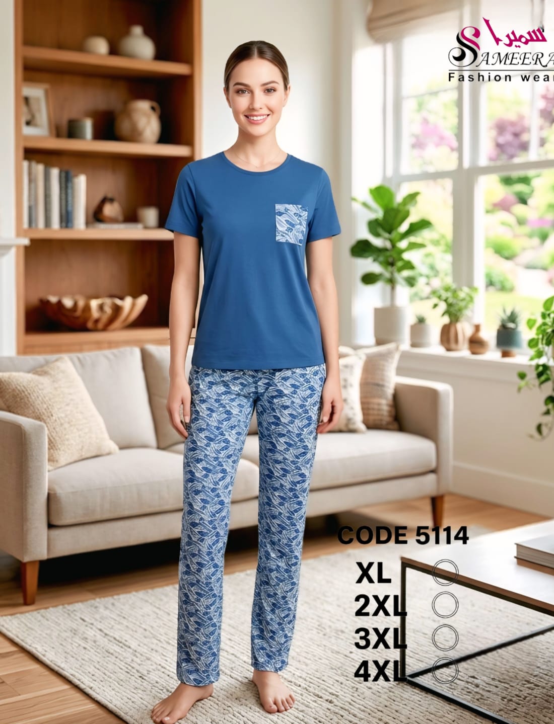 Sameera 5114 Blue Pajama