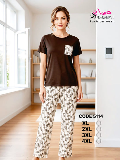 Sameera 5114 Brown Pajama