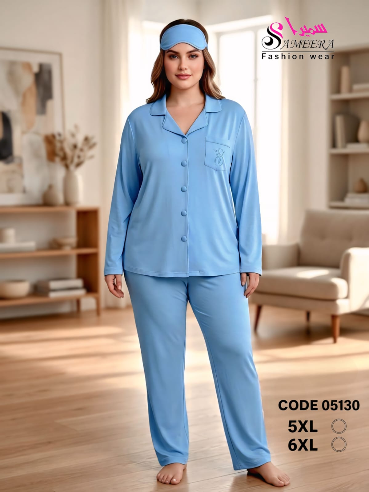 Sameera 05130 Blue VS Bigsized Pajama