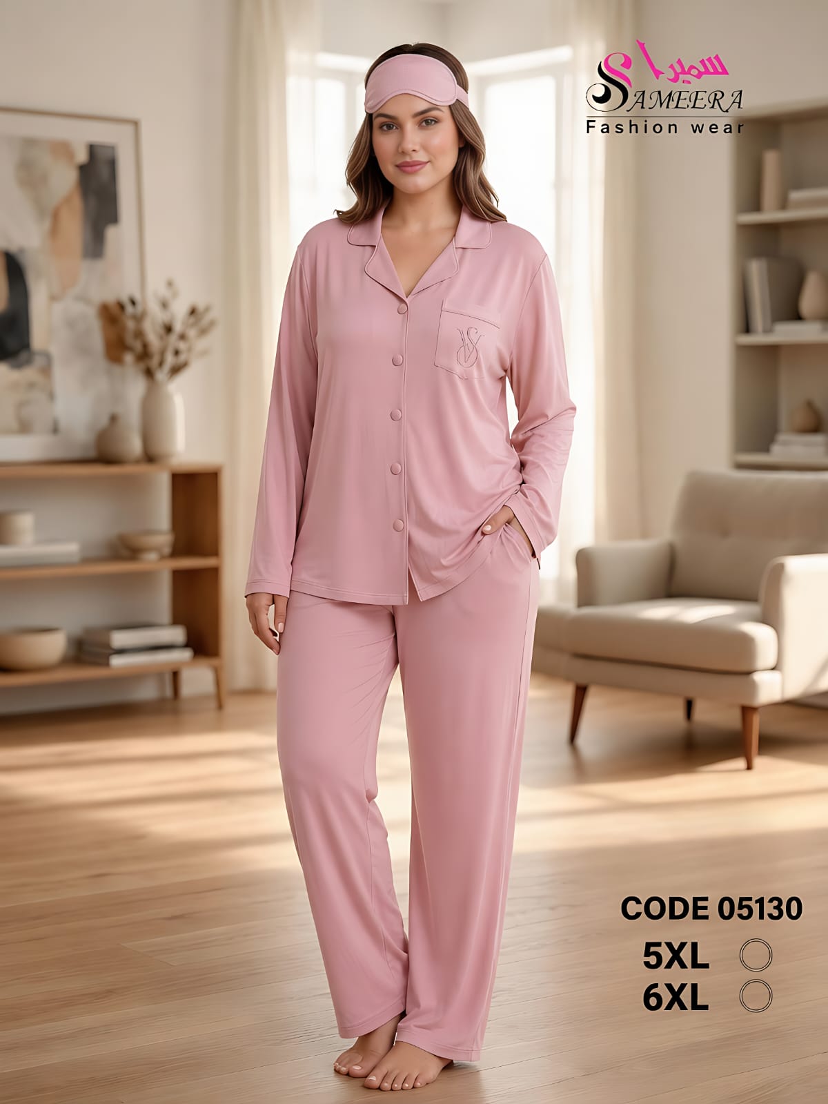 Sameera 05130 Pink VS Bigsized Pajama
