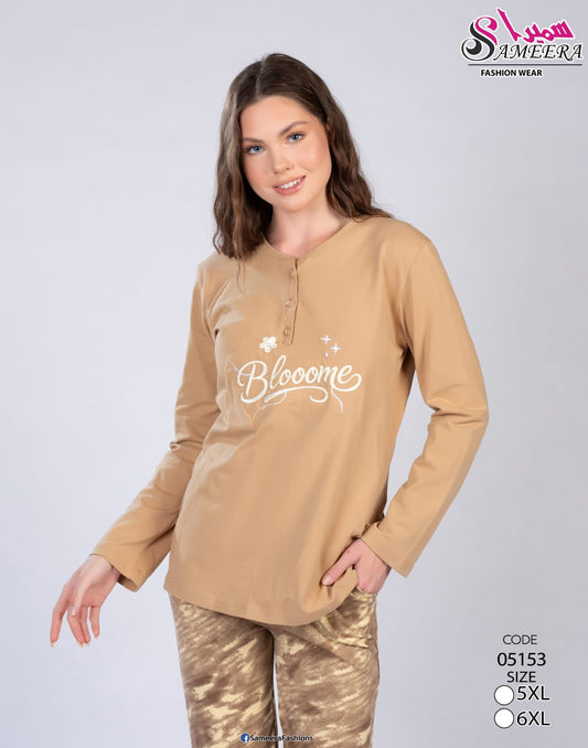 Sameera 05153 Beige Blooome Bigsized