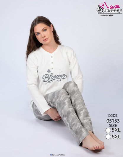 Sameera 05153 Gray Blooome Bigsized