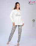 Sameera® "Blooome" Embroidered Long-Sleeve Pajama Set | Code 5153