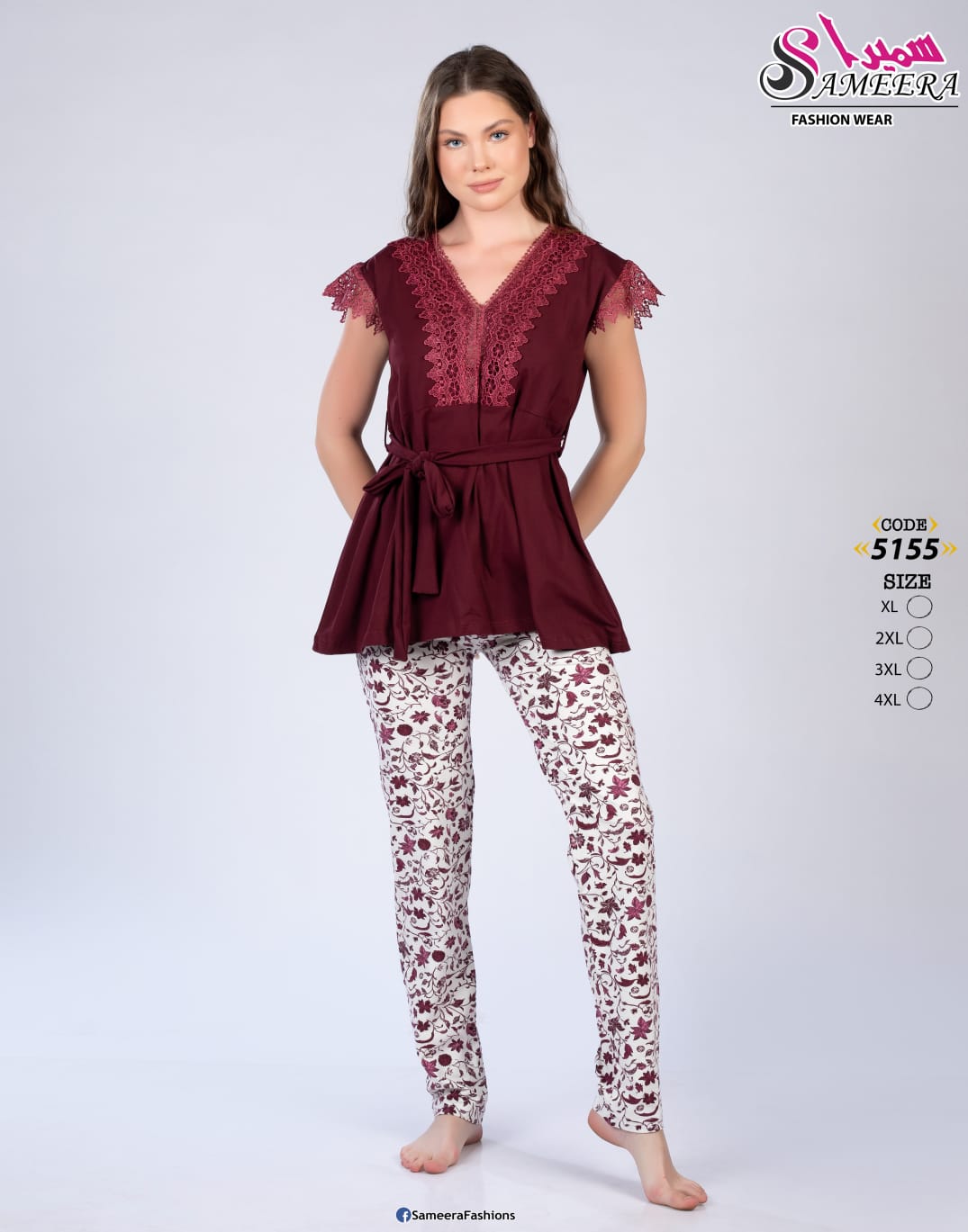 Sameera 5155 Burgundy 5