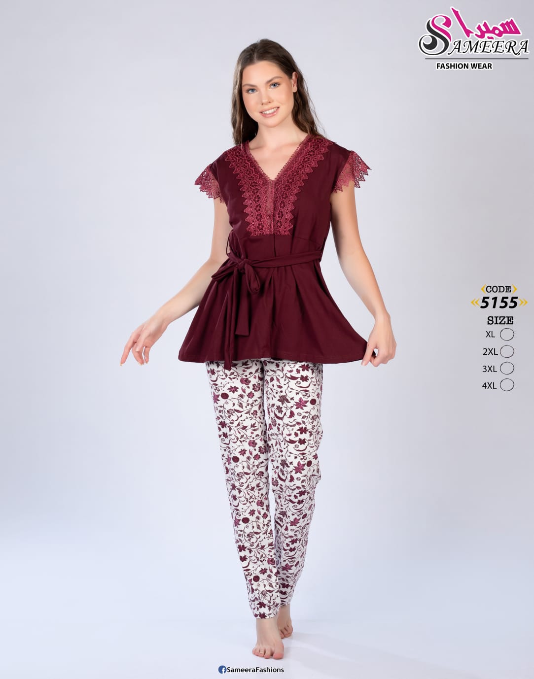 Sameera 5155 Burgundy 6
