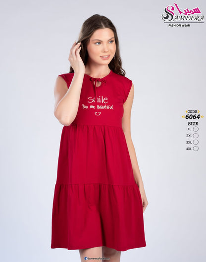 Sameera 6064 Red Smile Dress