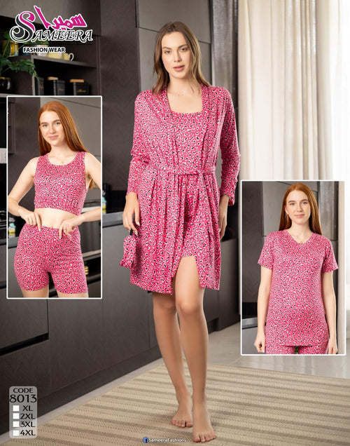 Sameera® 8-Piece Floral Pajama Gift Set — Pajama Gift Set Egypt | Code 8013