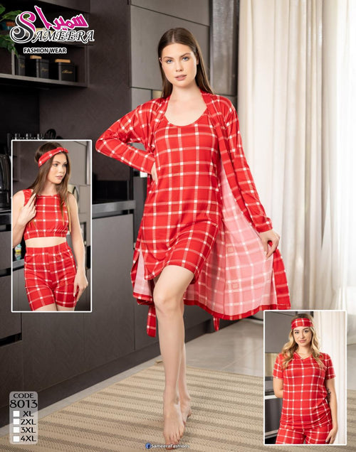 Sameera® 8-Piece Floral Pajama Gift Set — Back View | Code 8013 | Pajama Gift Set Egypt