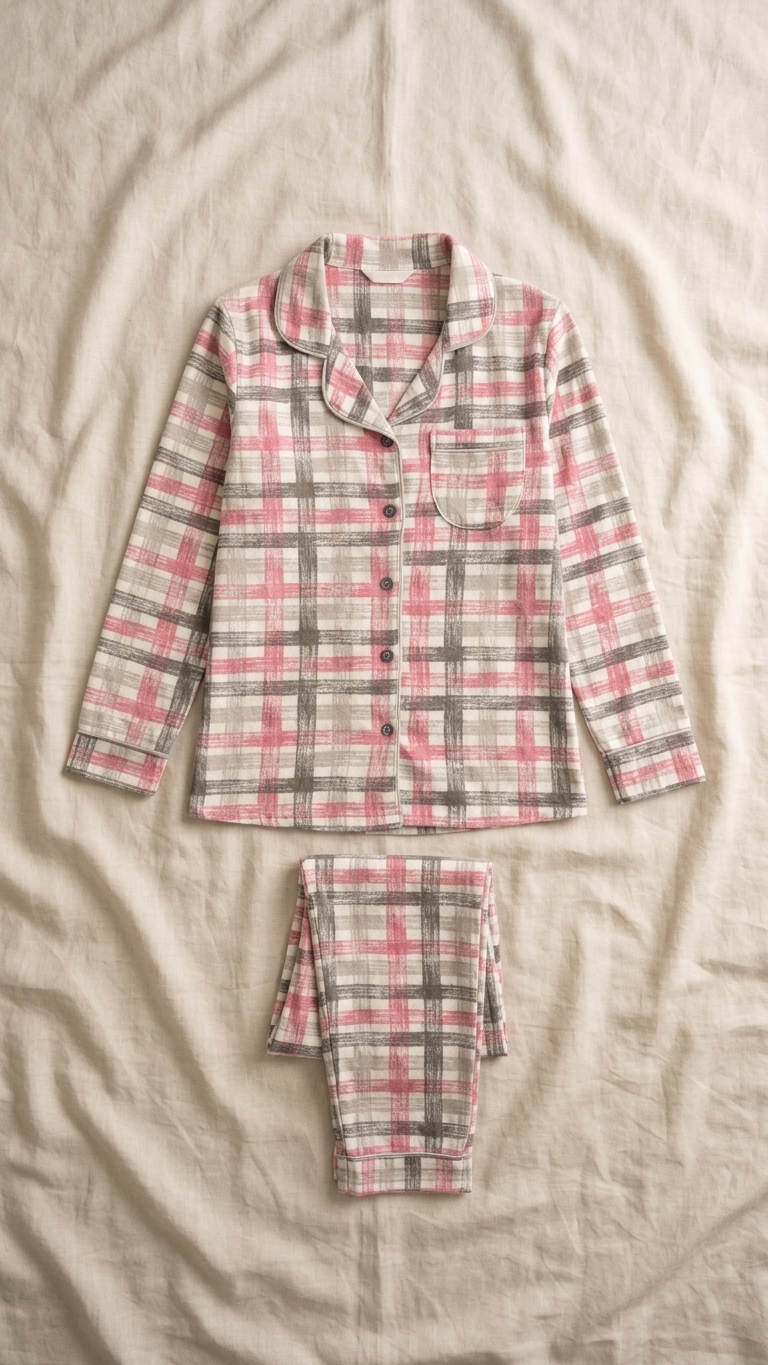 Sameera® Striped Button Sleeve Pajama Set — Close-up | Code 5116 | Plus Size Pajama Set Egypt