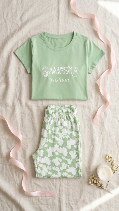 Sameera® Free-Size Embroidered Pajama — Side View | Code 5117 | Plus Size Pajama Set Egypt