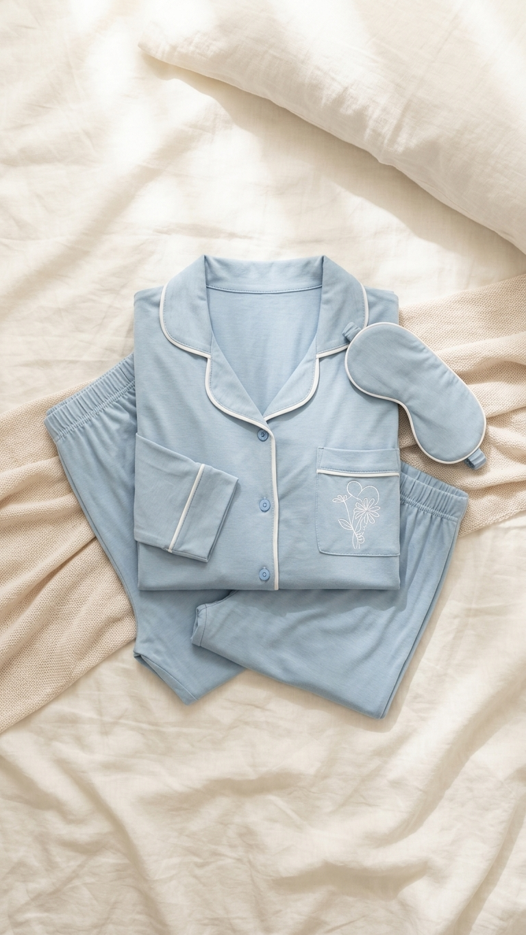 Sameera® Robe Button Pajama Set — Side View | Code 5120 | Plus Size Pajama Set Egypt