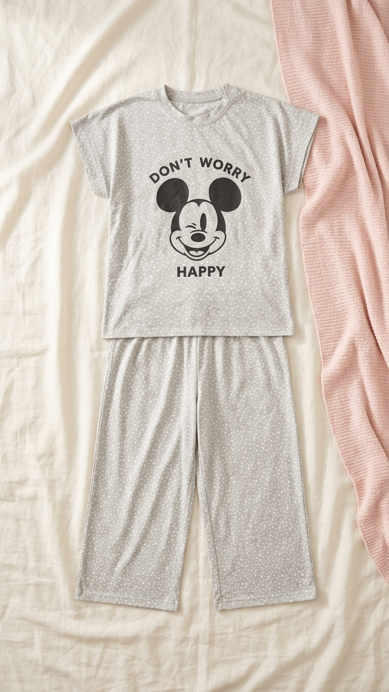 Sameera® Cotton Bermuda Shorts Pajama Set — Side View | Code 5127 | Plus Size Pajama Set Egypt