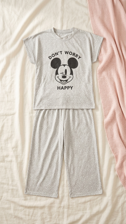 Sameera® Cotton Bermuda Shorts Pajama Set — Side View | Code 5127 | Plus Size Pajama Set Egypt