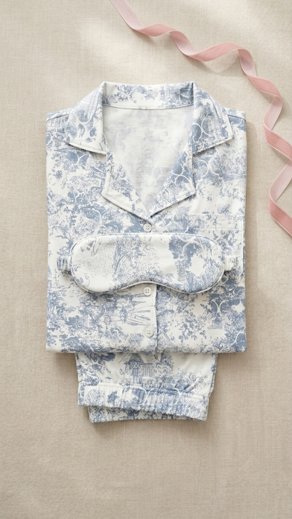 Sameera® Cotton Button Pajama Set — Back View | Code 5129 | Plus Size Pajama Set Egypt