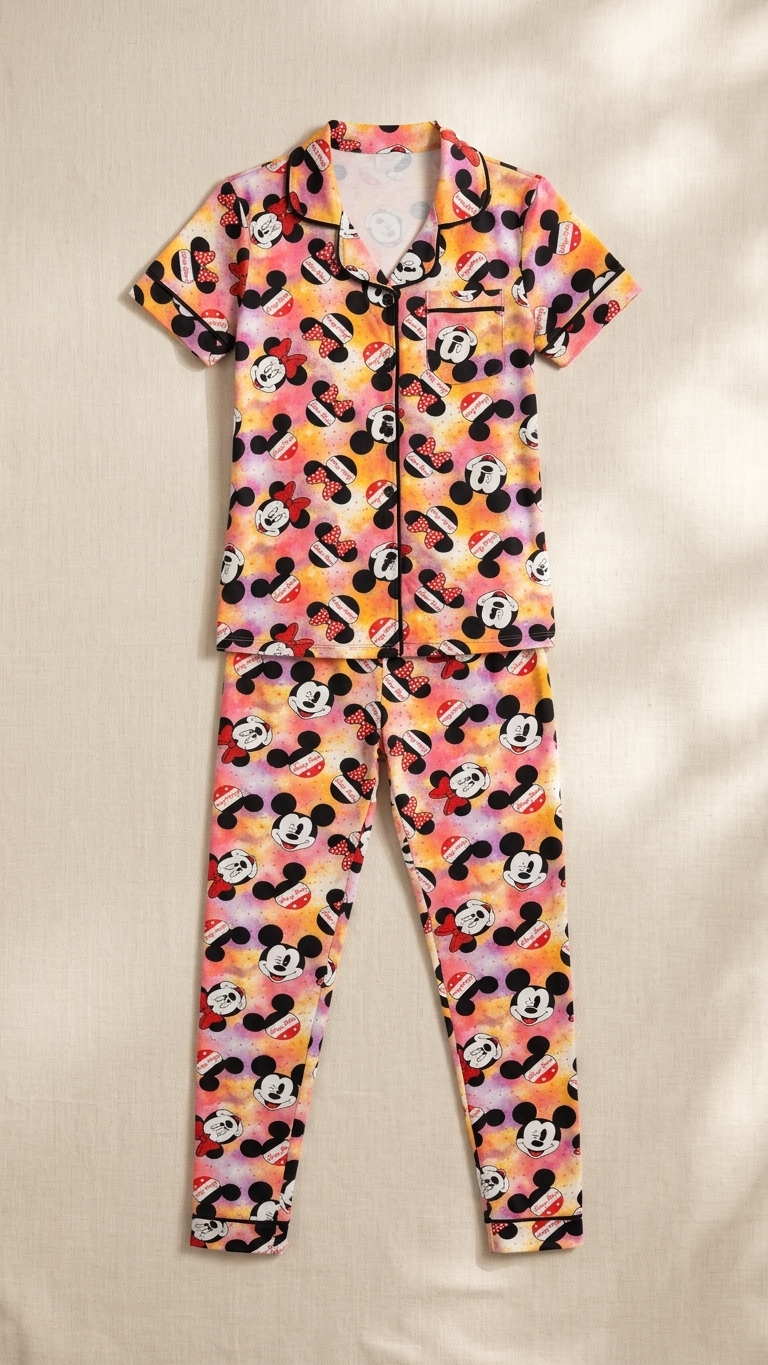 Sameera® Cotton Half-Robe Pajama Set — Full Look | Code 5132 | Plus Size Pajama Set Egypt