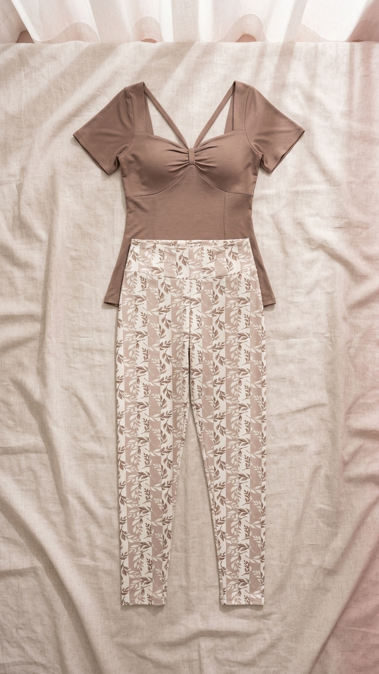 Sameera® Cotton Trousers Pajama Set — Side View | Code 5110 | Plus Size Pajama Set Egypt