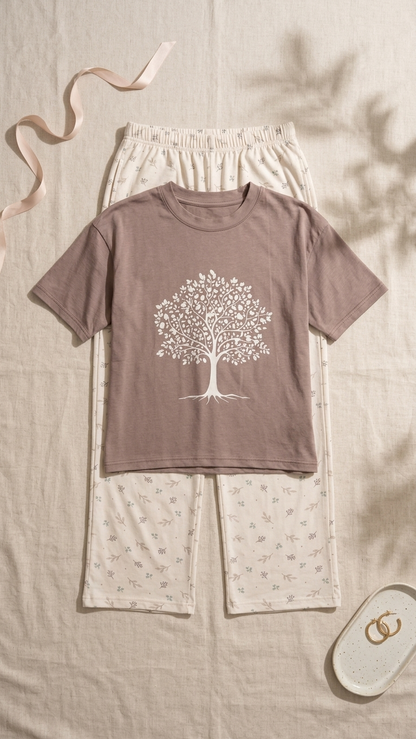 Sameera® Free-Size Printed Pajama — Full Look | Code 5138 | Plus Size Pajama Set Egypt