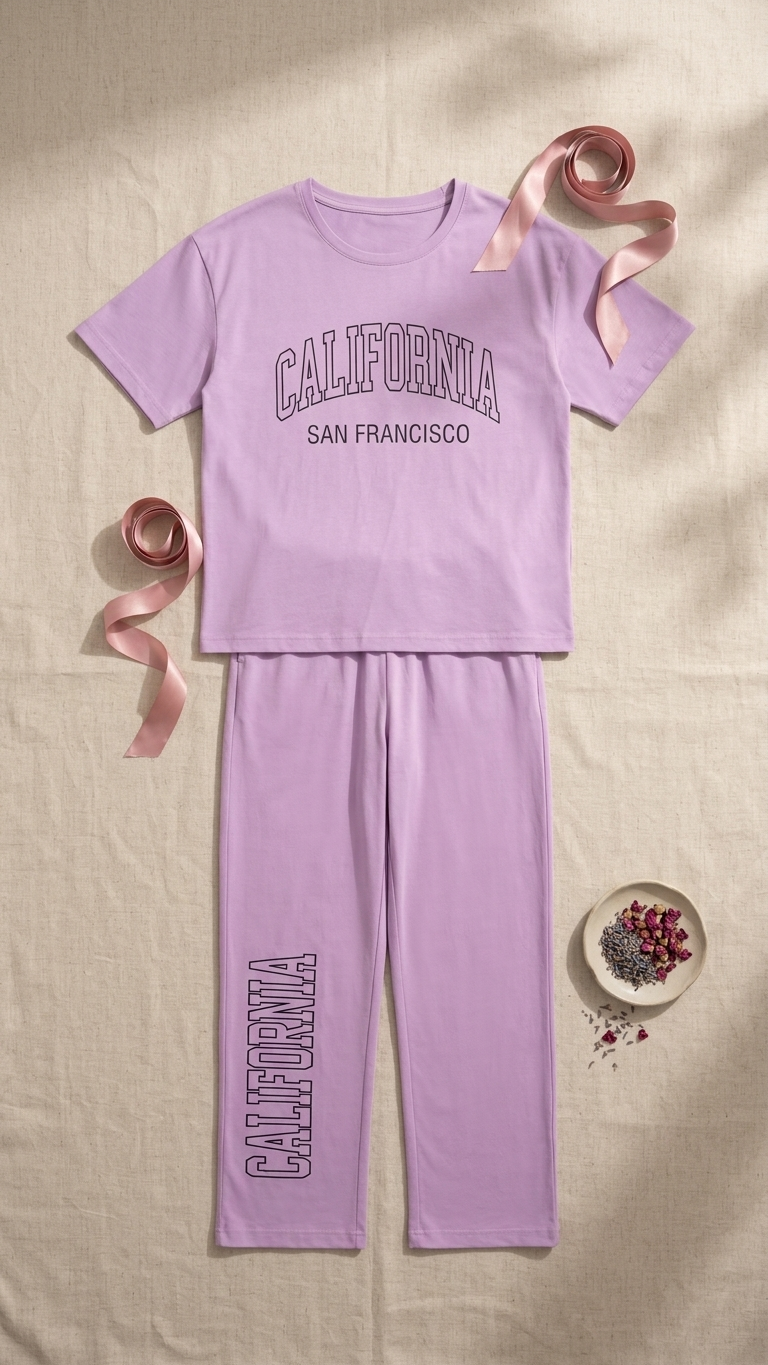 Sameera® Free-Size Printed Pajama — Side View | Code 5134 | Plus Size Pajama Set Egypt