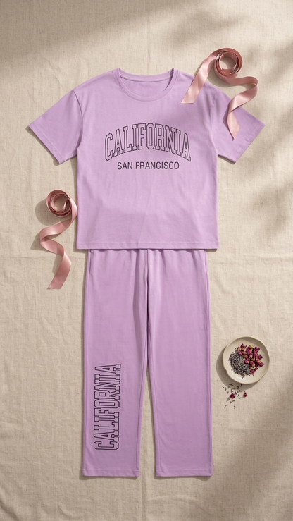 Sameera® Free-Size Printed Pajama — Side View | Code 5134 | Plus Size Pajama Set Egypt