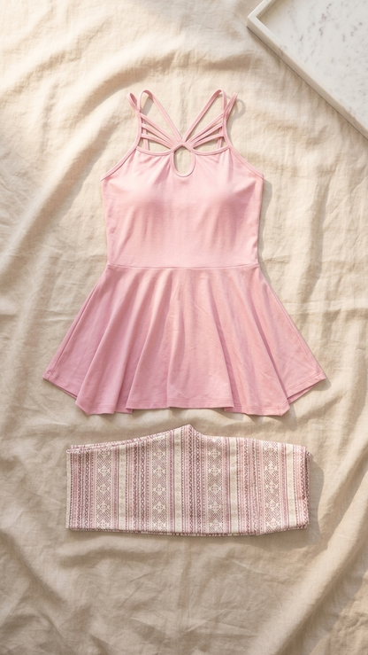 Sameera® Long Strap Pajama Set — Full Look | Code 5147 | Plus Size Pajama Set Egypt