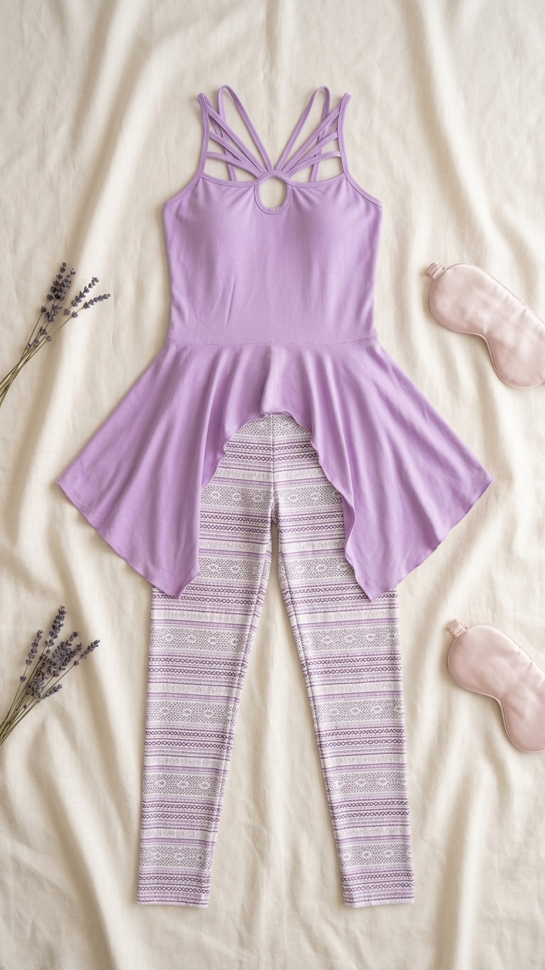 Sameera® Long Strap Pajama Set — Side View | Code 5147 | Plus Size Pajama Set Egypt