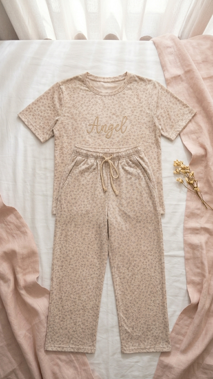 Sameera® Half-Embroidery Pajama Set — Side View | Code 5156 | Plus Size Pajama Set Egypt