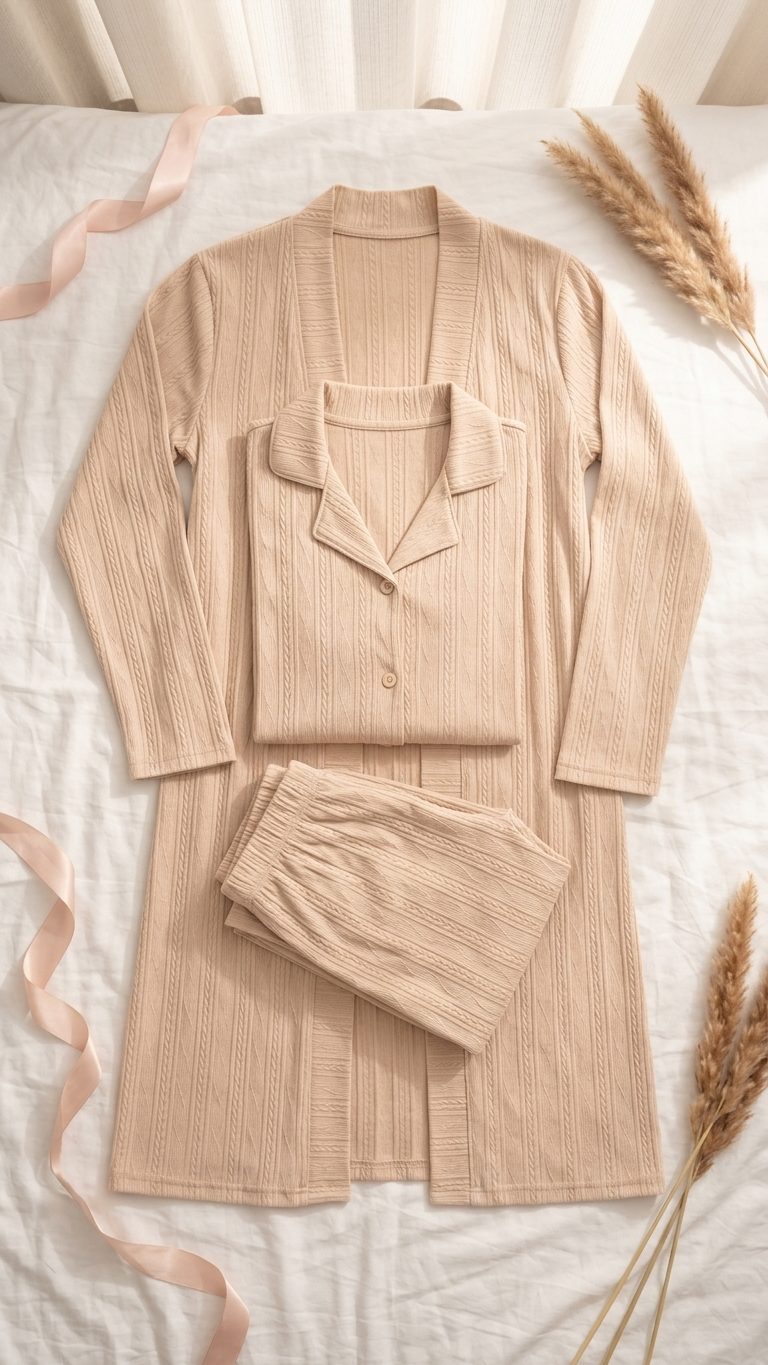Sameera 4-Piece Button Pajama Gift Set Code 8014 - Detail