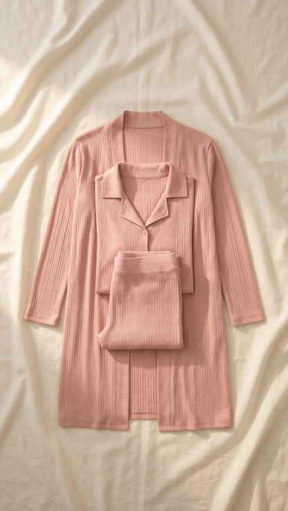Sameera 4-Piece Button Pajama Gift Set Code 8014 - Full Look