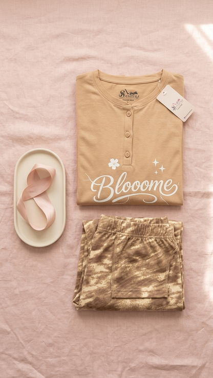 Sameera® "Blooome" Embroidered Long-Sleeve Pajama Set | Code 5153