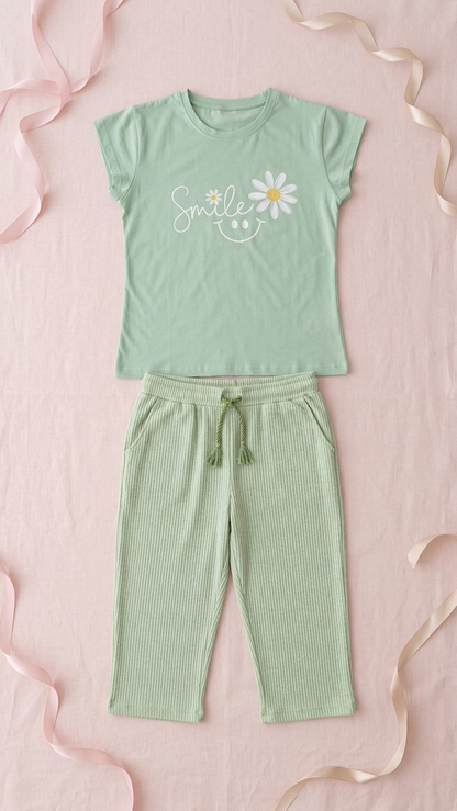 Sameera® "Smile" Daisy Cotton Pajama Set | Code 5164