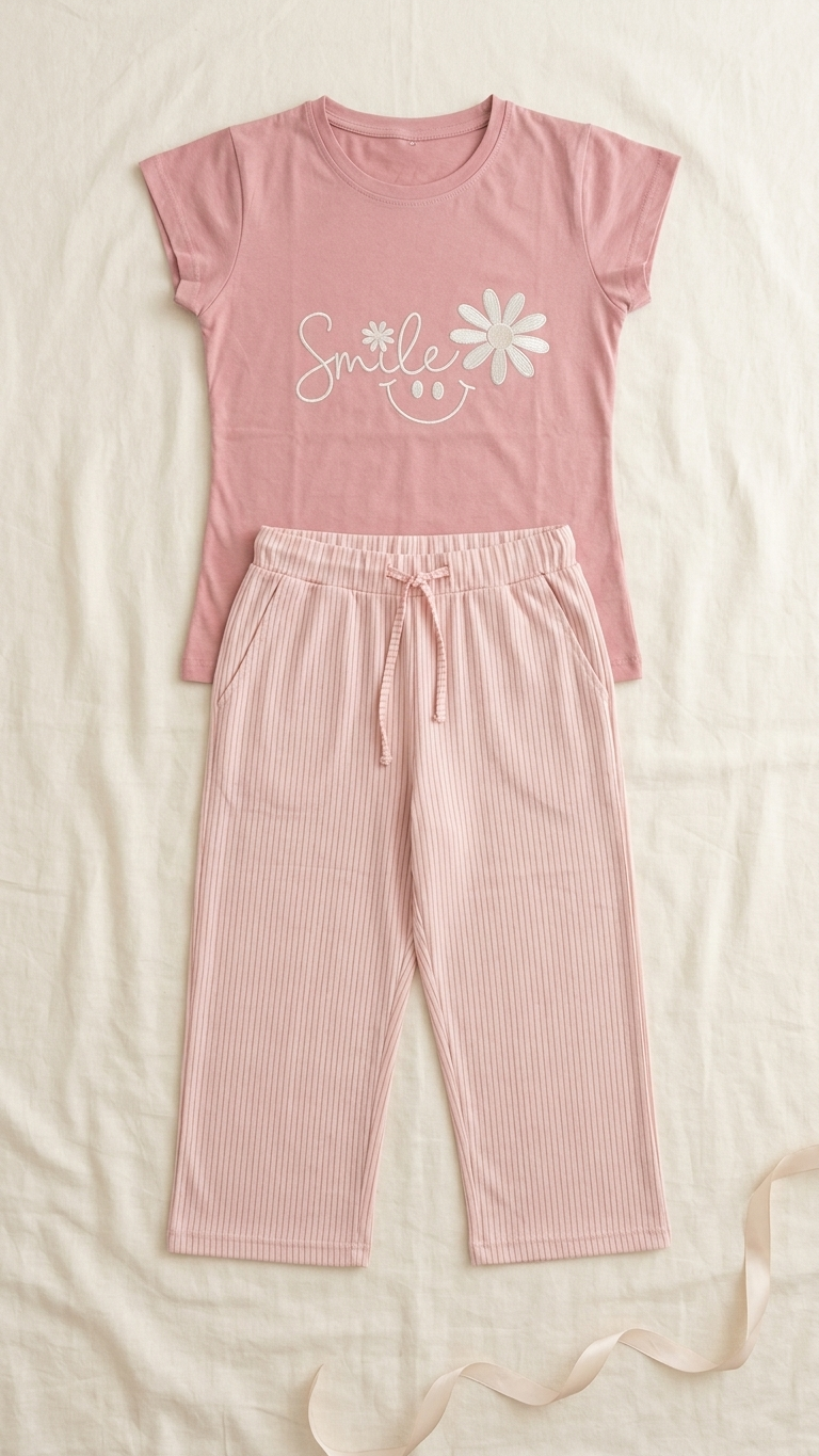 Sameera® "Smile" Daisy Cotton Pajama Set | Code 5164
