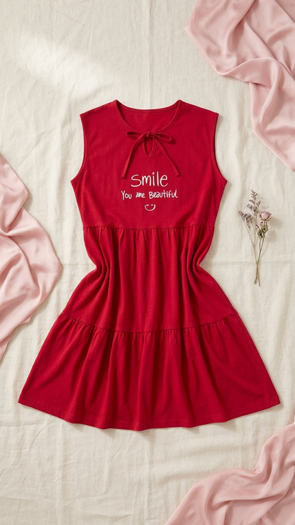 Sameera® "Smile You Are Beautiful" Tiered Summer Dress | Code 6064