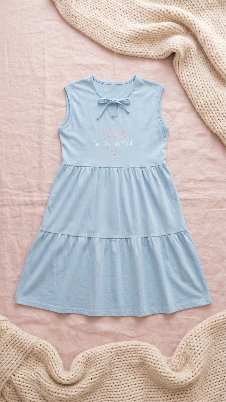 Sameera® "Smile You Are Beautiful" Tiered Summer Dress | Code 6064