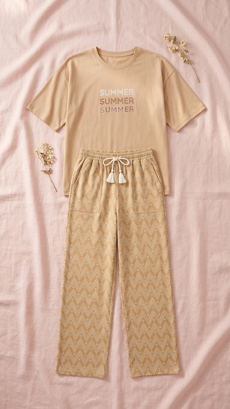 Sameera® "Summer" Embroidered Pajama Set | Code 5160