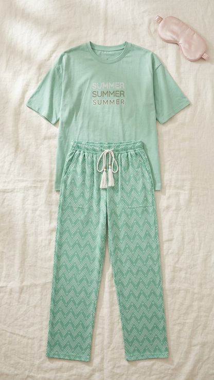 Sameera® "Summer" Embroidered Pajama Set | Code 5160