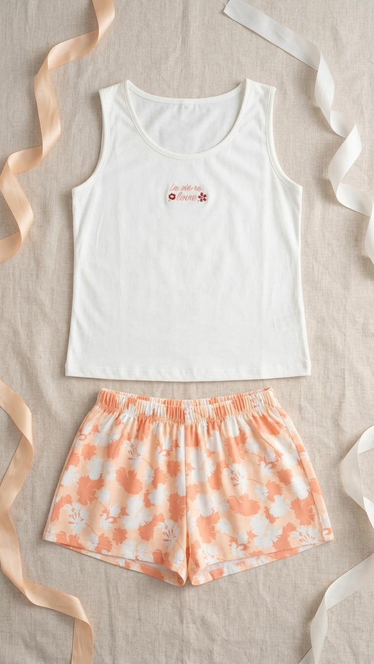 Sameera® "La Vie en Roses" Sleeveless Shorts Pajama Set | Code 5161