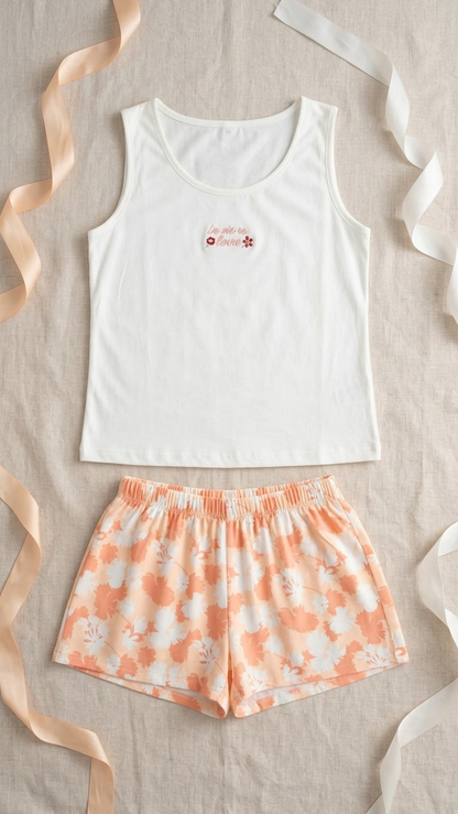 Sameera® "La Vie en Roses" Sleeveless Shorts Pajama Set | Code 5161